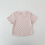 【73-130cm】Tシャツ ドット柄 リボン付き 合わせやすい - 画像 (20)