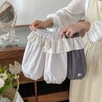 【73-100cm】パンツ フリル 切り替え スウィート - 画像 (3)
