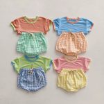 【73-100cm】セットアップ ベビーカラフル カジュアル