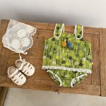 【73-110cm】セットアップ ベビー レース プリント - 画像 (5)