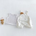 【66-90cm】セットアップ ベビー オーバーオール カジュアル - 画像 (4)