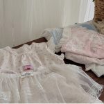 【80-130cm】ルームウェア レース リボン付き おしゃれ - 画像 (12)