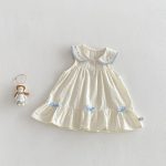 【73-100cm】ワンピース ベビー リボン付き スウィート