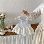 【66-90cm】ロンパース ベビー キャミソール ニット - 画像 (3)