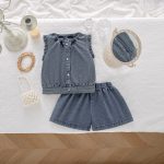 【73-130cm】 トップスorパンツ デニム 無地 シンプル