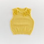 【73-110cm】ベスト ベビー フラワー ニット おしゃれ - 画像 (7)