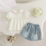 【73-110cm】ベストorパンツ ベビー リボン付き スウィート - 画像 (3)