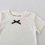 【73-130cm】Tシャツ ドット柄 リボン付き 合わせやすい - 画像 (23)