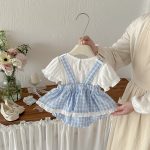 【66-90cm】セットアップ ベビー チェック柄 フリル - 画像 (5)