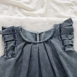 【73-130cm】ワンピース ウォッシュド デニム フリル - 画像 (5)