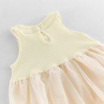 【66-100cm】ロンパース ベビー フラワー 切り替え ノースリープ - 画像 (9)