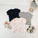 【73-130cm】Tシャツ ハート プリント かわいい