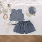 【73-130cm】ベストorパンツ 女の子 レース おしゃれ - 画像 (3)