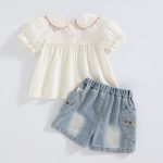 【73-110cm】ベストorパンツ ベビー リボン付き スウィート - 画像 (5)