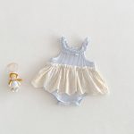 【66-90cm】ロンパース ベビー キャミソール ニット - 画像 (2)