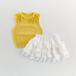 【73-110cm】ベスト ベビー フラワー ニット おしゃれ - 画像 (6)
