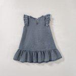 【73-130cm】ワンピース ウォッシュド デニム フリル - 画像 (4)