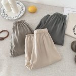 【73-100cm】パンツ ベビー 通気性が良い 無地 シンプル - 画像 (5)