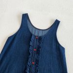 【80-120cm】ワンピース ベビー リボン付き ノースリープ - 画像 (7)