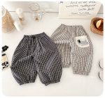【73-100cm】パンツ ベビー チェック柄 ゆったり 履きやすい