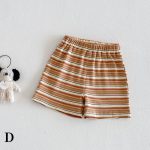 【73-120cm】半袖Ｔシャツorショートパンツ ベビー  Vネックロゴ ボーダー - 画像 (14)
