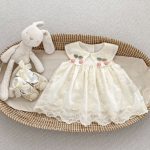 【73-120cm】ワンピース ベビー 女の子 チェリー フラワー刺繡