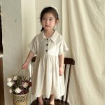 【80-150cm】セットアップ or ワンピース キッズ服 ナチュラル - 画像 (8)