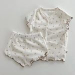 【73-100cm】セットアップ ベビー ソフト 花柄 - 画像 (6)