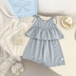 【73-120cm】セットアップ ベビー 女の子 キャミソール＆ワイドパンツ - 画像 (7)