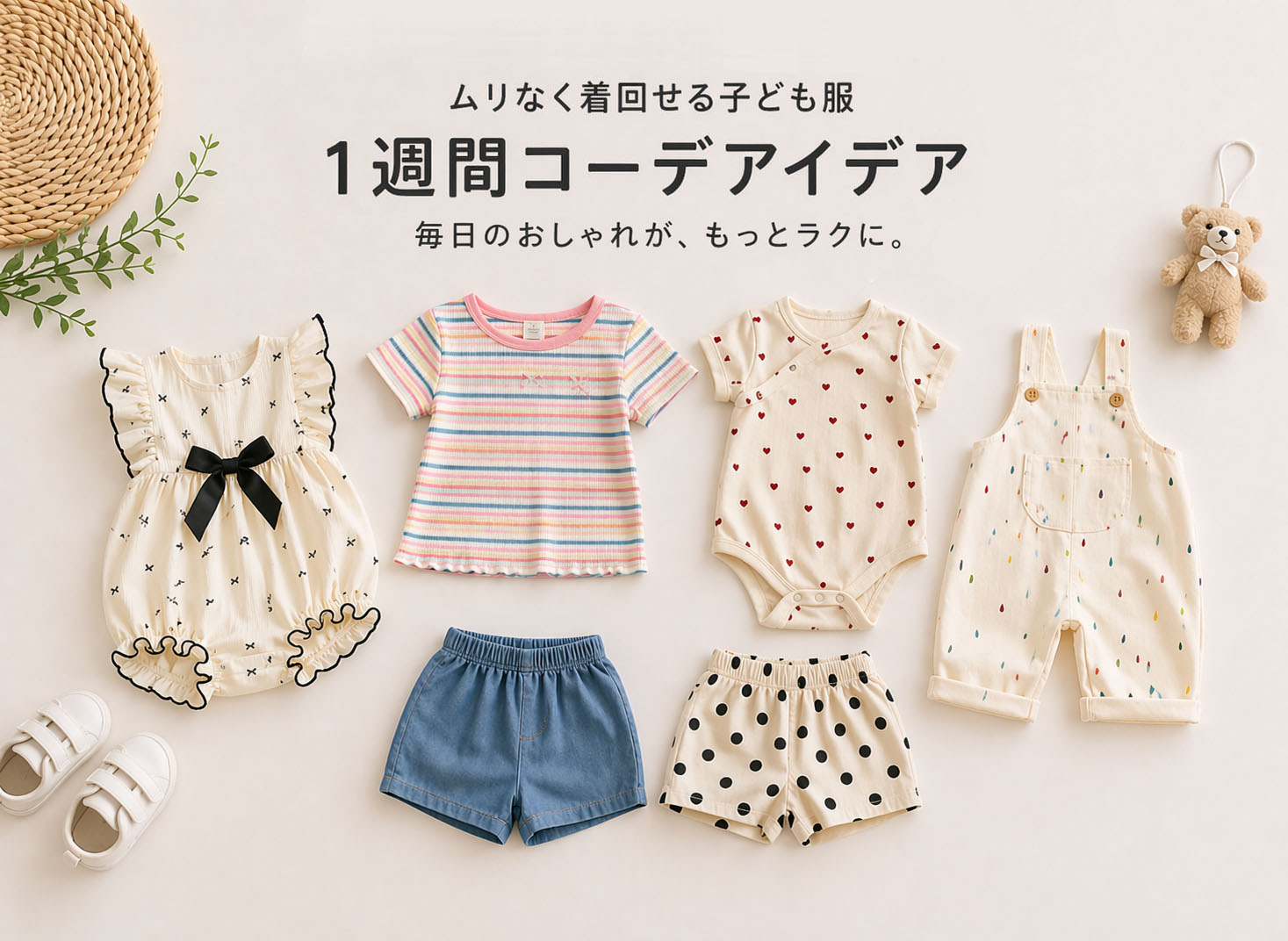 子ども服の1週間着回しアイデア｜ムリなく回せるコツ