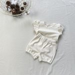 【73-100cm】セットアップ フリル袖 ワッフル - 画像 (9)