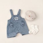 【73-120cm】デニム サロペットカジュアル 可愛い - 画像 (3)
