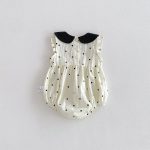 【66-90cm】ロンパース 可愛い ドット/チェック ベビー服 - 画像 (4)