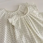 【73-100cm】セットアップ or ワンピース ベビー 韓国風 ドット - 画像 (15)