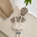 【66-100cm】シャツ or ロンパース 韓国風 ノーカラー - 画像 (9)