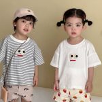 【80-150cm】Tシャツ ビッグアイズ ボーダー - 画像 (4)