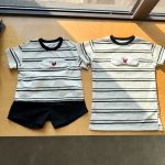 【80-150cm】セットアップorワンピース ペット柄 ボーダー - 画像 (10)
