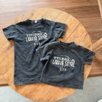 【80-150cm】Ｔシャツorワンピース オシャレ 英字 お揃いコーデ - 画像 (9)