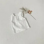 【66-90cm】 ベスト or セットアップ ベビー 韓国風 シンプル - 画像 (15)