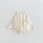 【66-90cm】ロンパース ベビー ノースリーブ メッシュ シンプル - 画像 (8)