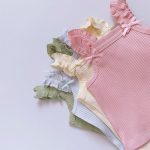 【73-100cm】セット リボン キャミソール＆花柄ふんわりスカートパンツ - 画像 (6)