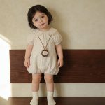 【66-90cm】半袖ロンパース ガーリー 水玉 - 画像 (7)