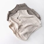 【80-130cm】トップス ガーゼ素材 ノースリーブ - 画像 (7)