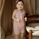 【66-90cm】ロンパース ベビー ノースリーブ ナチュラル - 画像 (10)