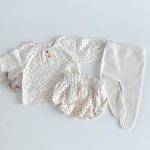 【66-100cm】セットアップ INS映え ドットOR花柄 コットン クレープ - 画像 (13)