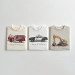 【90-150cm】半袖Tシャツ 乗り物 ルーズ カジュアル トップス - 画像 (4)
