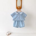 【80-130cm】デニムセットアップ セーラー風 カジュアル - 画像 (16)