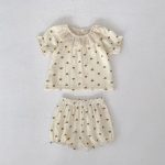 【73-110cm】半袖シャツセットorワンピース スイートなハート柄 - 画像 (12)