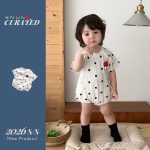 【66-90cm】ロンパース キノコ ドット 可愛い ベビー服 - 画像 (3)