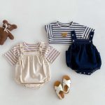 【66-90cm】サロペット カジュアル 無地 - 画像 (4)